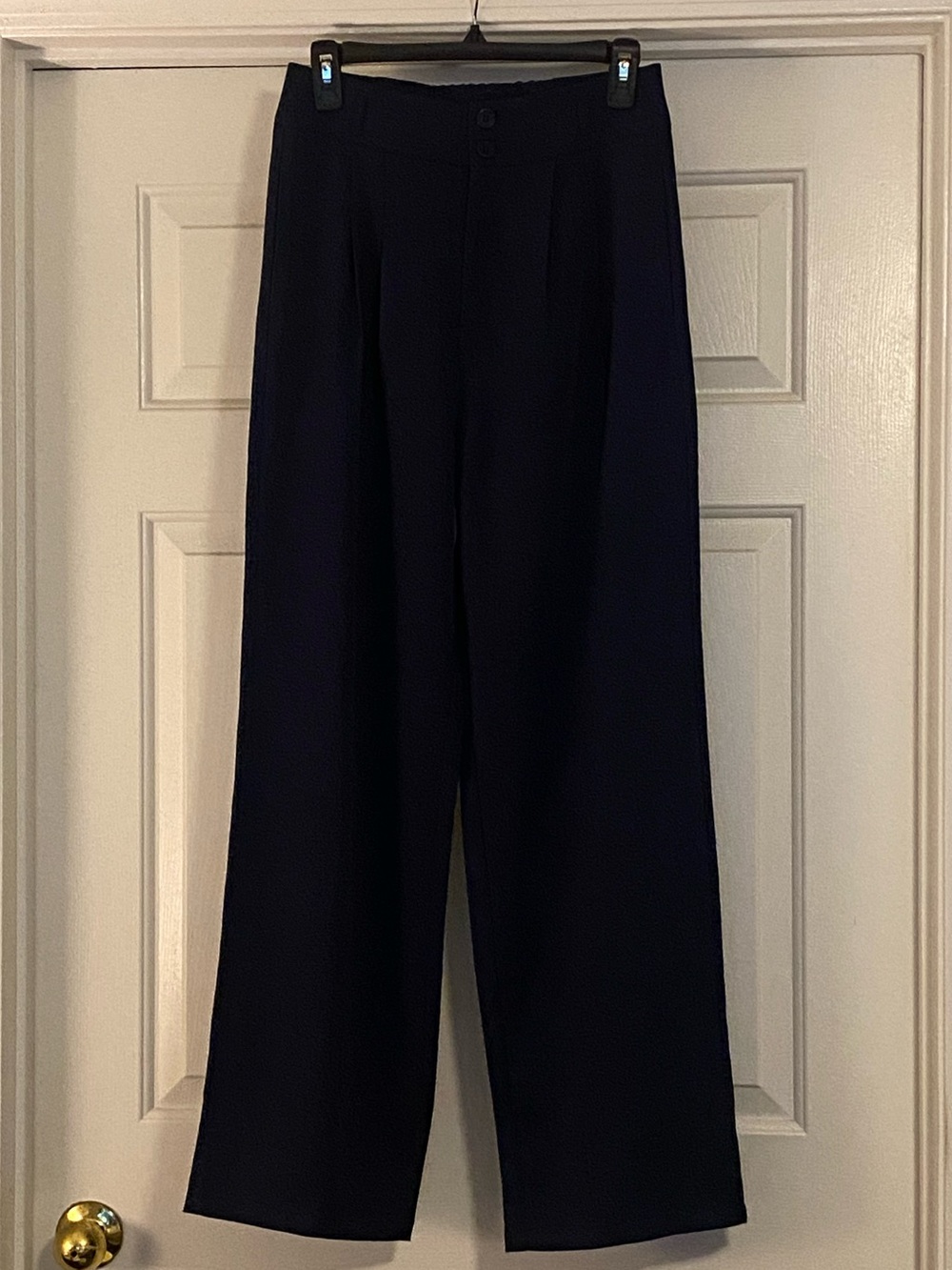 HALARA Wide-Leg Pants in Navy Blue